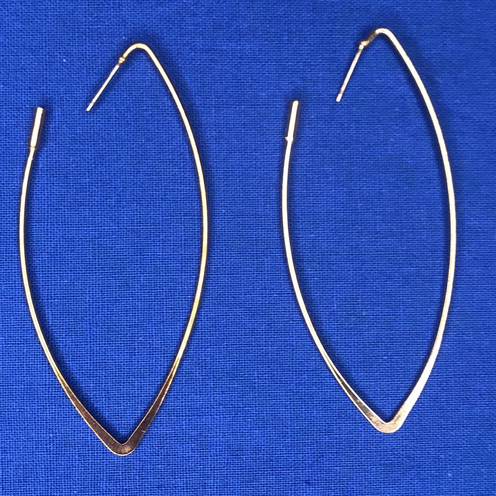 Pointed Gold Hoop Earrings